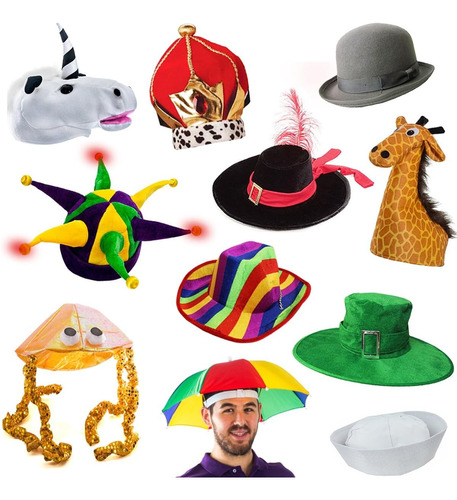 Set Disfraces Fiesta Accesorios Gorros Divertido Sombrero