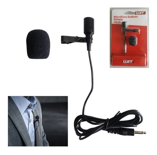 Microfono Estereo Plug 3.5mm De Solapa Portable Wit T.c