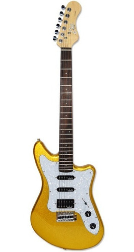 Guitarra Electrica Eko Camaro Tipo Jaguar Sparkle Gold 