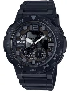Reloj Casio World Time Aeq-100w-1bvcf - 100% Original Nuevo