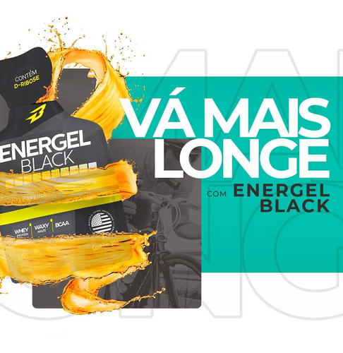 Gel Energel Black Cx 10 Sachês + Squeeze - Bodyaction Sabor Limão
