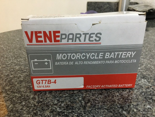Bateria Para Moto Veneparte 12v 6.5 Gt7b-4 