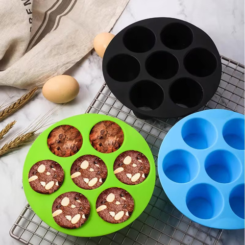3pc Molde Silicona Para Hornear Cupcakes En Freidora De Aire