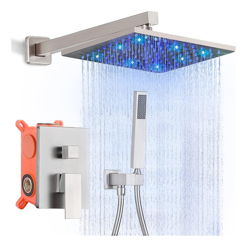 ~? Bangpu Sistema De Ducha De Lluvia Led De Lujo Led Cuadrad