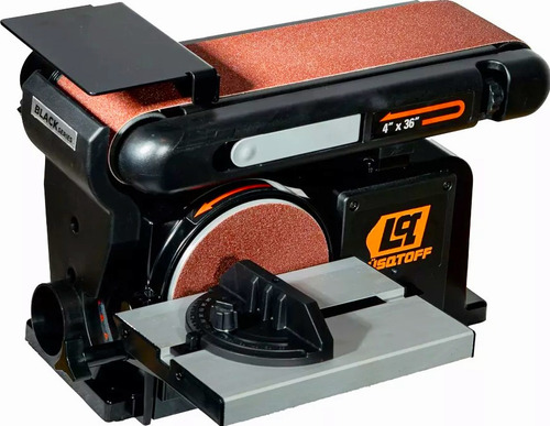 Lijadora De Banda Disco Combinada 150mm 370w Lusqtoff Black
