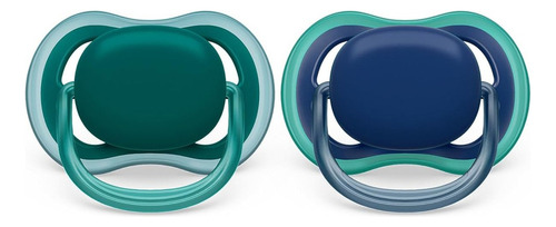 Chupon Philips Avent Ortodontico Bebe Pediatrico 2 Chupones Azul 6-12 Meses
