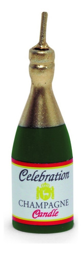 Vela Festa Aniverário Garrafa Champagne - 6 Unidades