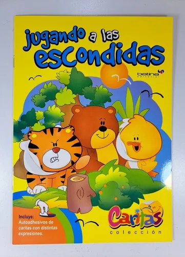 Lote X 4 Libros Infantiles Con Caritas Autoadhesivas