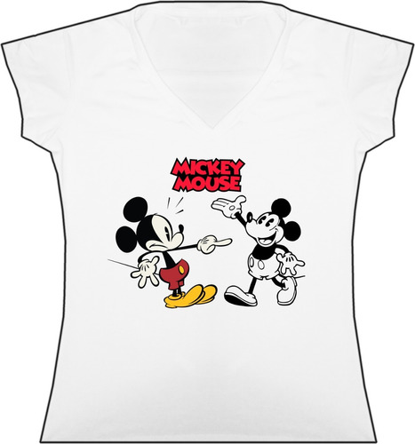 Blusa Mickey Mouse Dama Camiseta Bca Urbanoz