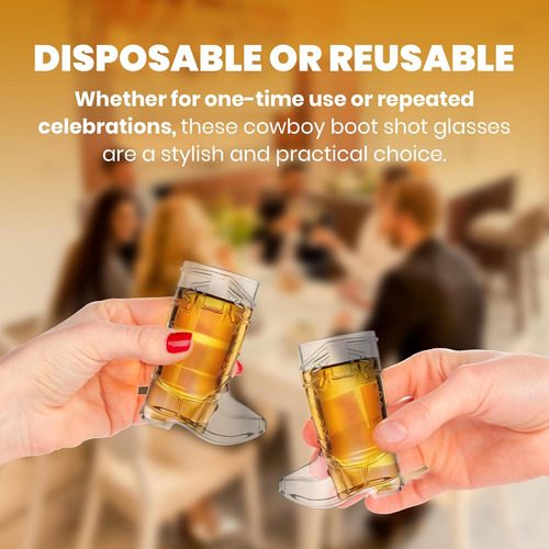 Vasos De Chupito De Plástico Transparente Reutilizables