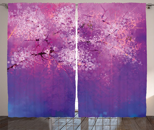 Cortinas De Flores, Flor De Cerezo Japonesa, Pintura Ro...