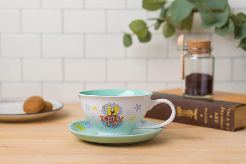 Taza De Cerámica Con Plato Nickelodeon Spongebob 12 Onzas