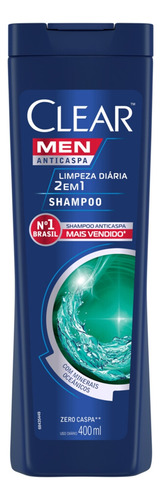 Shampoo Anticaspa Clear Limpeza Diária 2 Em 1 400ml