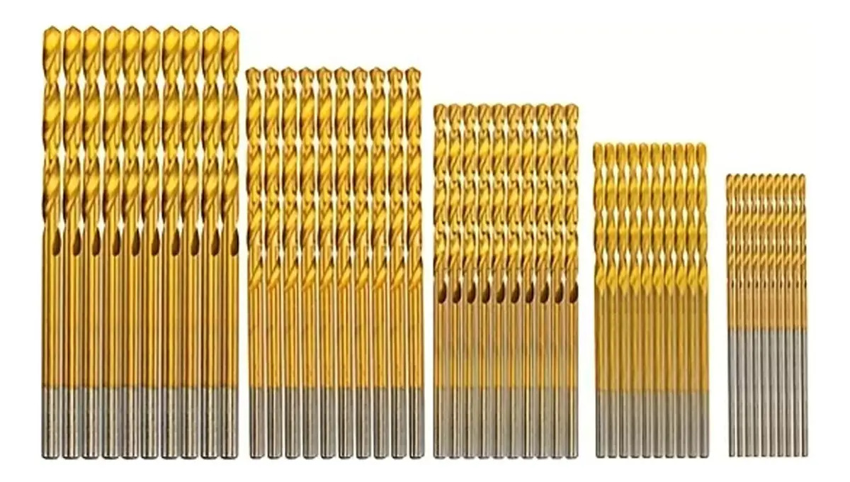 Kit 50 Brocas HSS de Titânio para Micro Retíficas