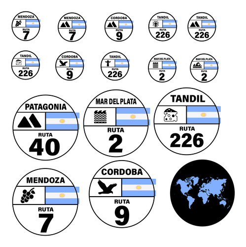 Calco Sticker Ruta 7 Mendoza