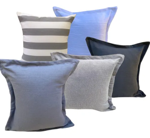 Almohadones Decorativos Tusor Set De 5 Varias Combinaciones