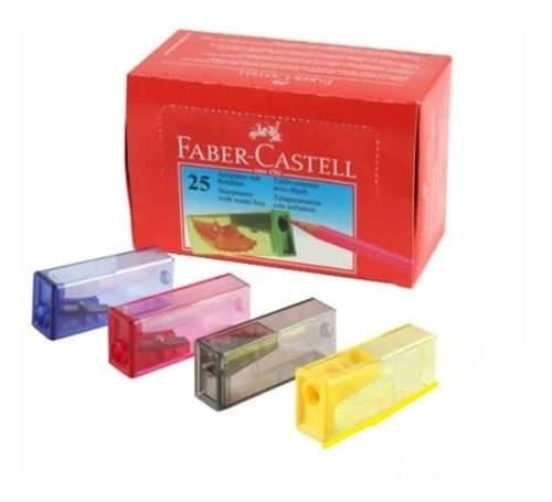 Caixa De Apontador Faber Castell C/depósito 25 Unidades