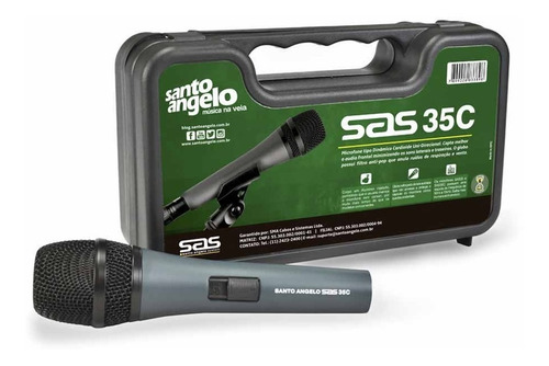 Microfone Com Fio Santo Angelo Sas 35c C Chave Case Cachimbo