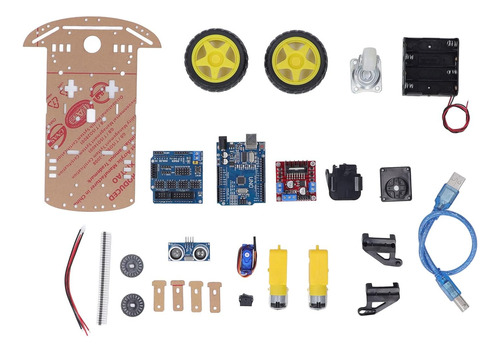 Kit Chasis Completo Auto 3wd /robot Compatible Con Arduino