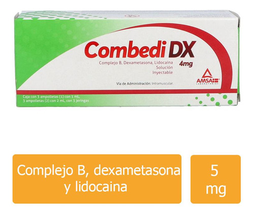 Combedi Dx Solución Inyectable 5 Mg Caja Con 6 Ampolletas