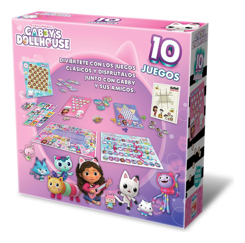 Juego Mesa Gabby Dollhouse Paquete 10 Juegos Clásicos