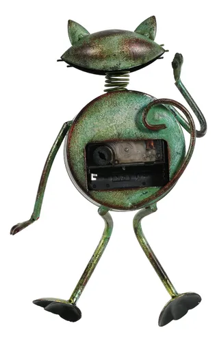 Reloj Vintage Hecho A Mano Con Forma De Gato, Figura De Meta