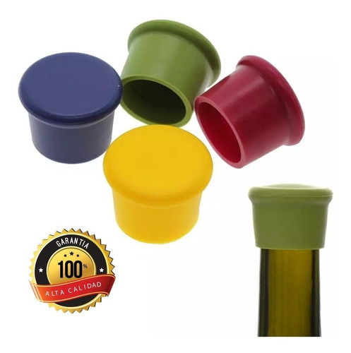 Tapones Vino 3 Unid Tapa De Botella Silicona Reutilizables