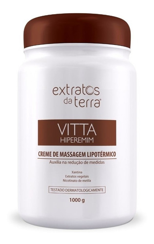 Creme Massagem Hiperemim Vitta 1kg Extratos Da Terra