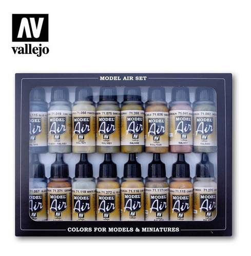 Kit Tintas 71208 German Wwii Europe Africa Vallejo Air