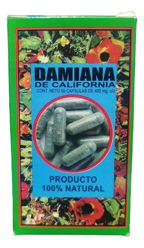 Damiana De California 50 Capsulas 400 Mg C/u Cba Sabor Sin Sabor