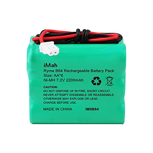 Imah Ryme B64 Batería De 6 Celdas Aa De 7.2v 2200mah D...