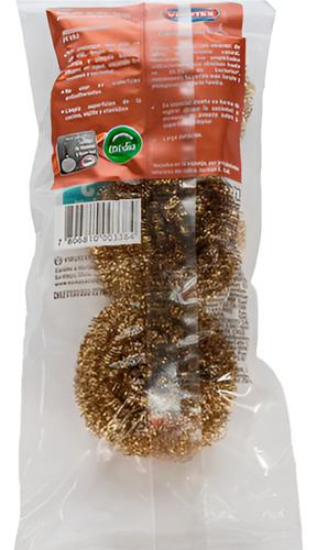 Esponja Dorada Orotex Cobre Antibacterial X3 Virutex