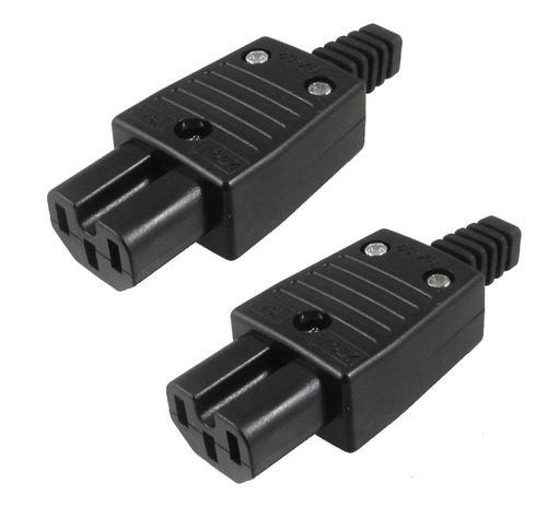 2 Conectores De Corriente De Enchufe Hembra Iec320 C15 Negro