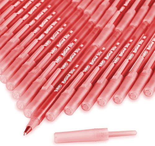 Imagen 6 de 7 de Boligrafos Bic Xtra-life Punta Media Color Rojo Paquete 10 U