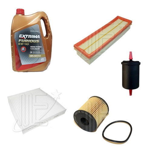 Kit 4 Filtros Partner Berlingo 1.4 Nafta Aceite 5w40 C