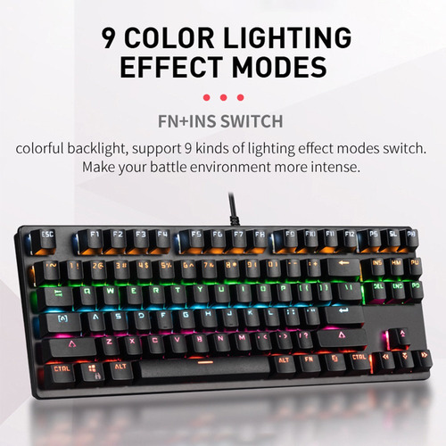 Gamer - Alfombrilla De Ratón Con Teclado Mecánico, Color Azu