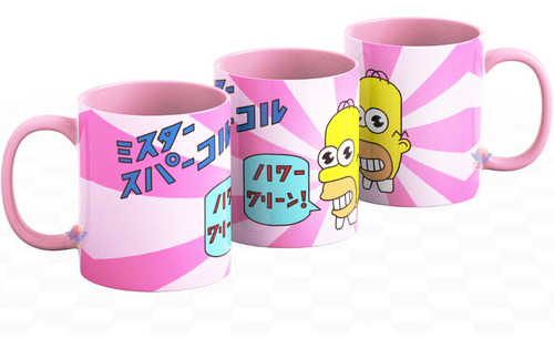 Taza Simpsons Homero Mr Chispa Mascota Japonesa Cerámica