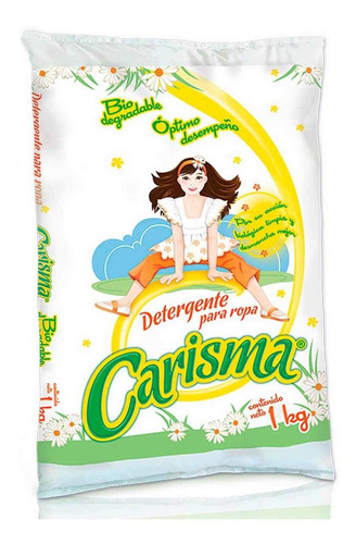 Detergente En Polvo Biodegradable Ropa Telas Carisma 1kg