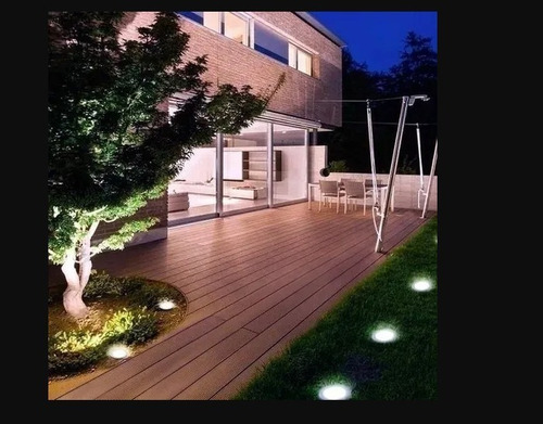 Luminária Solar Spot Jardim 8 Leds Espeto Grama Kit 8 Uni Cúpula Preto Estrutura Preto