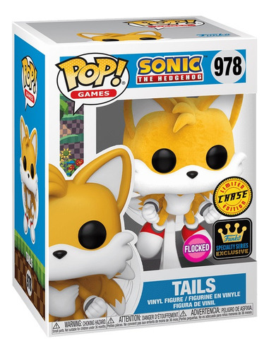 Funko Pop Sonic Tails 978 Flocked Chase Exclusivo