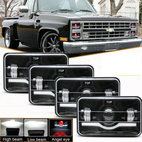 Set De 4 Piezas Faros  Chevy C10 C20 C30 Pickup Ford 81-87