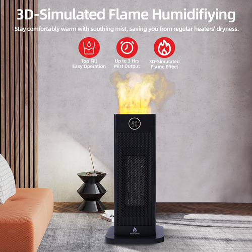 Calefactor 3 En 1 Con Humidificador Tecnología Cerámica Y Os