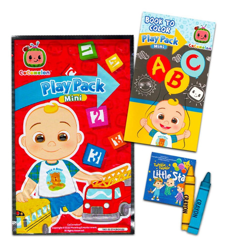 Set De Minifiesta Favores De Cocomelon Para Niños, Paquete C