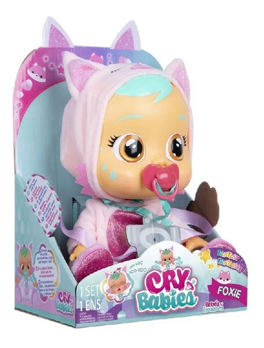 Imagem 3 de 3 de Boneca Cry Babies Foxie Chora De Verdade Multikids - Br1405