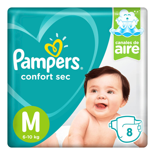 Pañales Pampers Confort Sec  M