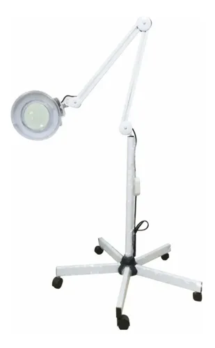 Lampara Lupa Con Luz Led Pedestal Rueda Cosmetologia