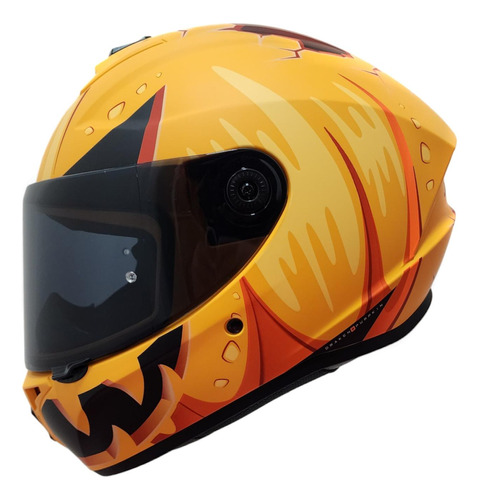 Casco Para Moto Naranja Matte Talla Xl Draken Pumpkin Axxis