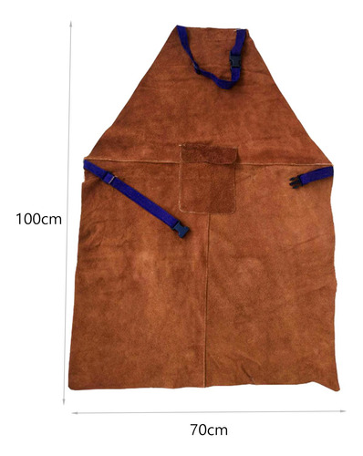 Delantal De Soldadura Delantal Resistente 70cmx100cm Marrón