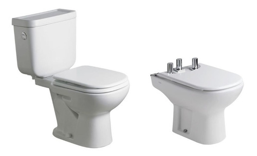 Combo Ferrum Bari Inodoro Largo + Mochila + Bidet 3a