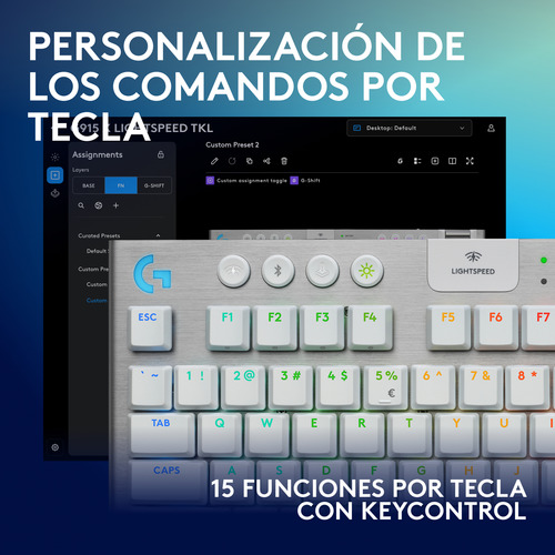 Teclado Inalámbrico Logitech G915 X Lightspeed Tkl Blanco Us